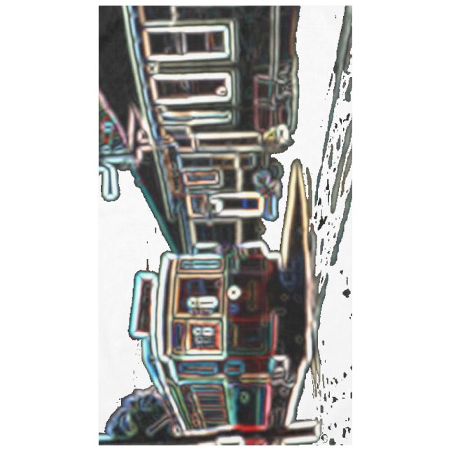 Toalha De Mesa TRC Neon Streetcar em stn Tablecloth (Frente)