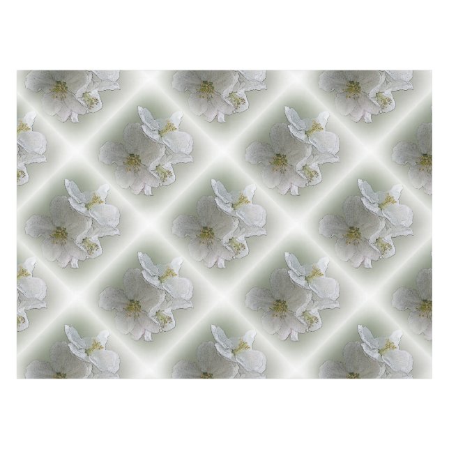 Toalha De Mesa três flores brancas (Frente (Horizontal))