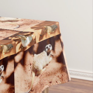 Toalha De Mesa Três Imagens Meerkat Collarge,