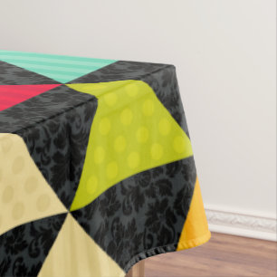 Toalha De Mesa Triângulos Geométricos Coloridos Padrão Invisível