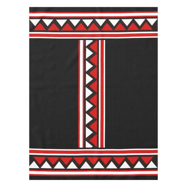 Toalha De Mesa Triângulos Vermelhos (Frente)