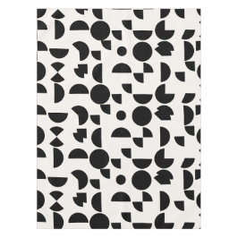 Toalha De Mesa Tribal Geométrico Moderno e Branco