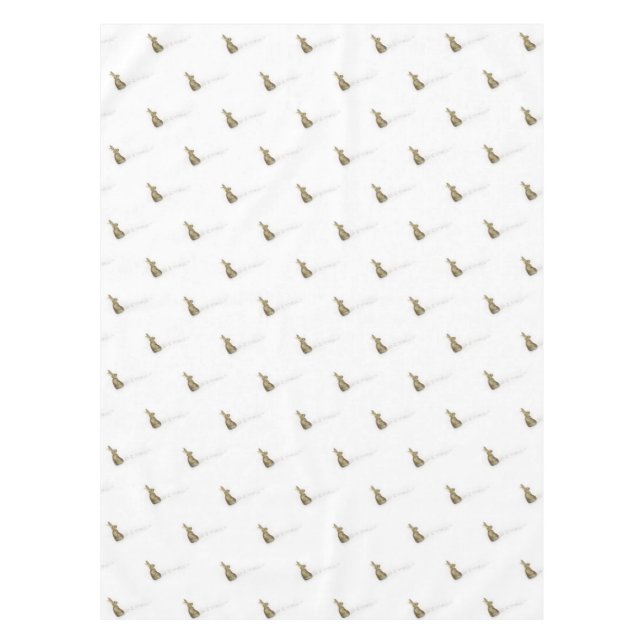 Toalha De Mesa Trilhos de coelho no Natal da neve (Frente)
