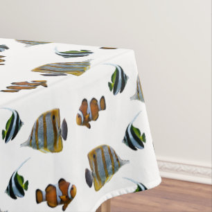 Toalha de Mesa Tropical Fish Frenzy (Escolha a Cor