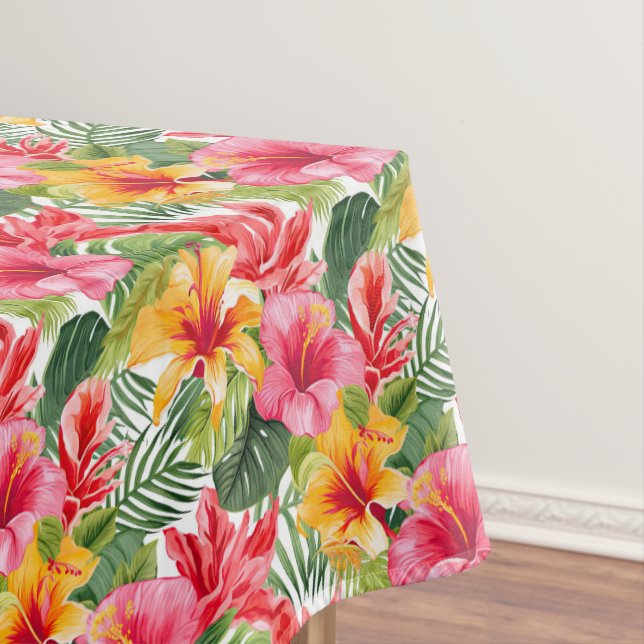 Toalha De Mesa Tropical Floral Cotton Tablecloth (Posição Original)