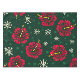 Toalha De Mesa Tropical Floral Hibiscus Snowflakes Natal |