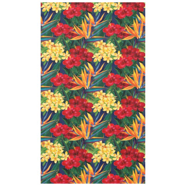 Toalha De Mesa Tropical Paraísa Havaiana Floral (Frente)