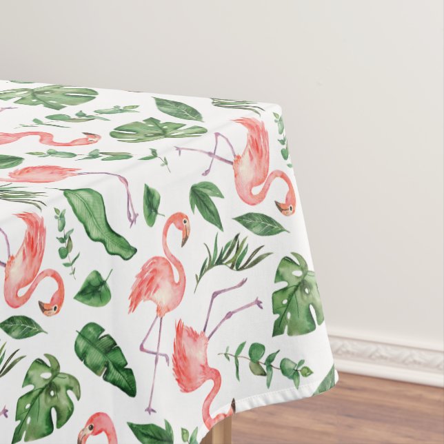 Toalha De Mesa Tropical Pink Flamingo Pattern v2 Kitchen (Posição Original)