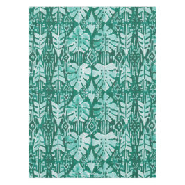 Toalha De Mesa Tropical tribal verde havaiano da SELVA IKAT