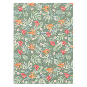 Toalha De Mesa Trópicos escuros fantasia de folhagem floral com m