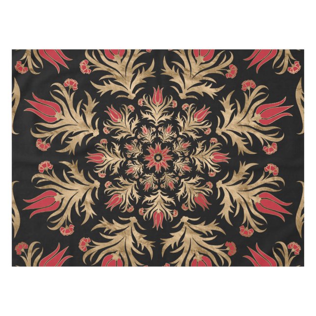 Toalha De Mesa Tulipa turca - azulejo do otomano (Frente (Horizontal))