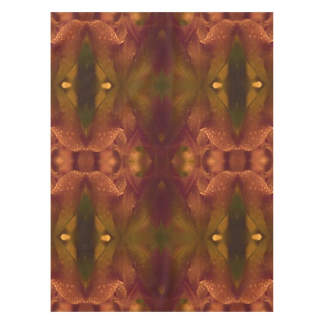 Toalha De Mesa Tulipa verde de cobre do abstrato do amarelo da (Frente)