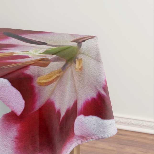 Toalha De Mesa Tulipa vermelha profunda (Posição Original)