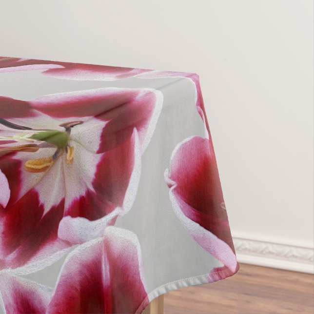 Toalha De Mesa Tulipa vermelha profunda (Posição Original)