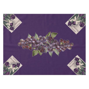 Toalha De Mesa Tulipas e Uvas de Bênção de Páscoa 52x70