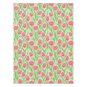 Toalha De Mesa Tulipas em vermelho e verde