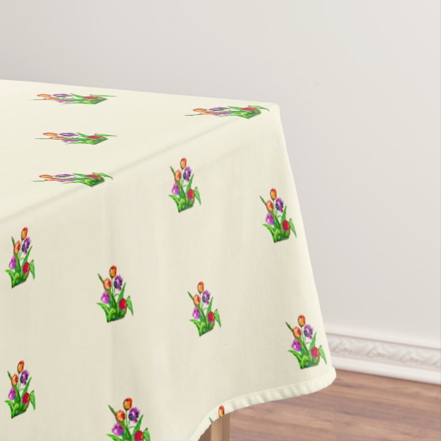 Toalha De Mesa Tulipas Tablecloth - Escolher Cor (Posição Original)