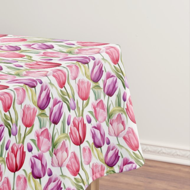 Toalha De Mesa Tulips Floral Cotton Tablecloth (Posição Original)