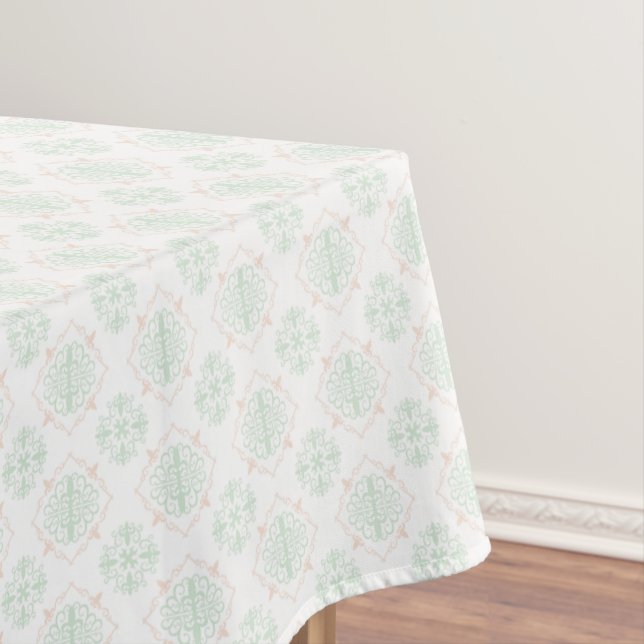 Toalha De Mesa Turquesa Barroco Damasco Real (Posição Original)