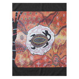 Toalha De Mesa Turtle Dreaming Aboriginal Art Tablecloth