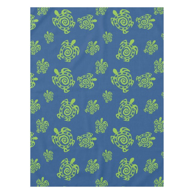Toalha De Mesa Turtle Green e Blue Party (Frente)