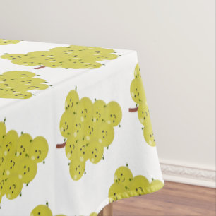 Toalha De Mesa Um belo cacho engraçado de desenho animado de uva
