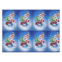 Toalha De Mesa Um boneco de neve festivo