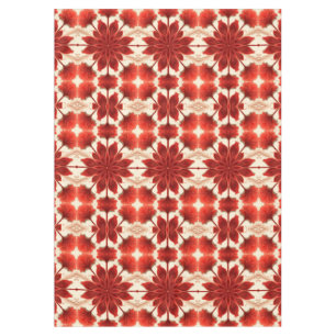 Toalha De Mesa Um elegante padrão floral de tecido vermelho