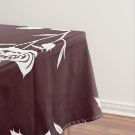 Toalha De Mesa Uma disposição de rosas minimalistas de linha únic