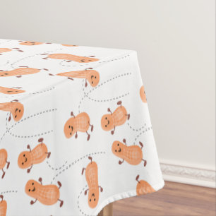 Toalha De Mesa Uma ilustração de desenho animado de amendoins de
