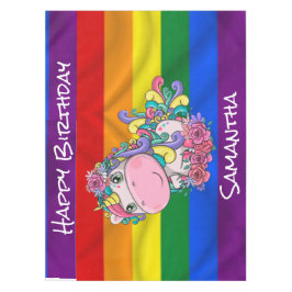 Toalha De Mesa Unicorn Birthday Rainbow Tablecloth