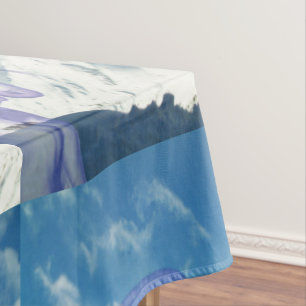 Toalha De Mesa Unicórnio Mãe e Seu Bebê na Montanha Snowy