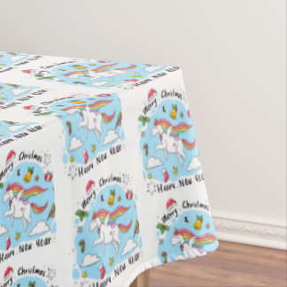 Toalha de mesa Unicórnio Natal Clássico