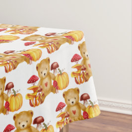 Toalha De Mesa Urso de Teddy e Terra Maravilha de Mushroom