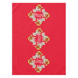 Toalha De Mesa Urso Koala bonito e tostões vermelhos