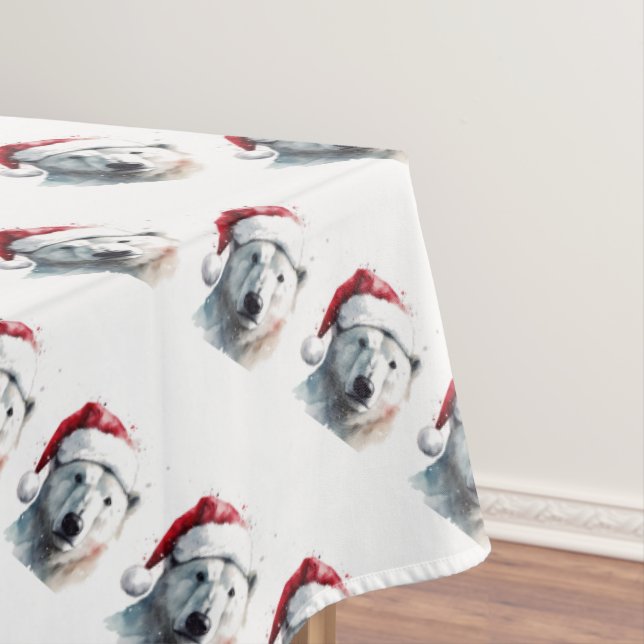 Toalha De Mesa Urso Polar de Natal (Posição Original)