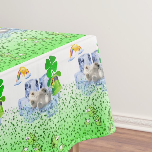 Toalha De Mesa Urso Polar do Dia de São Patrício (Posição Original)