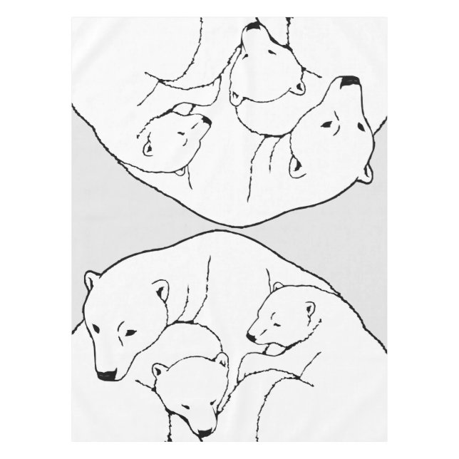 Toalha De Mesa Urso Polar Tablecloth w. Cubs Art Tablecloth (Frente)