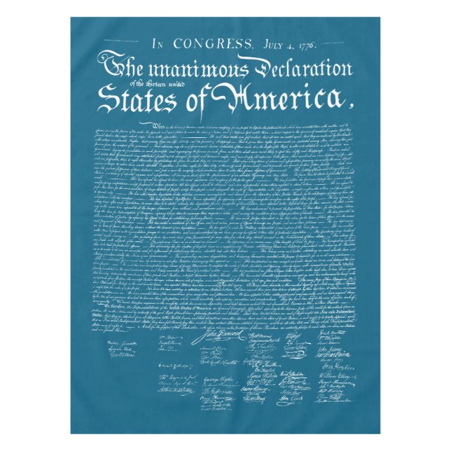 Toalha De Mesa US Declaration of Independence (Frente)
