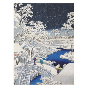 Toalha De Mesa Utagawa Hiroshige - Ponte do Tambor em Meguro