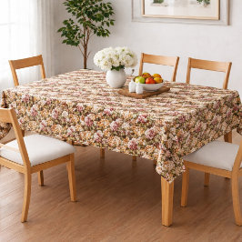Toalha De Mesa Uvas Brancas e Rosas Falso Crochê