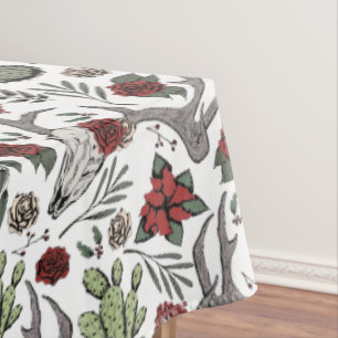 Toalha De Mesa Vaqueira Red and Green Country Antlers