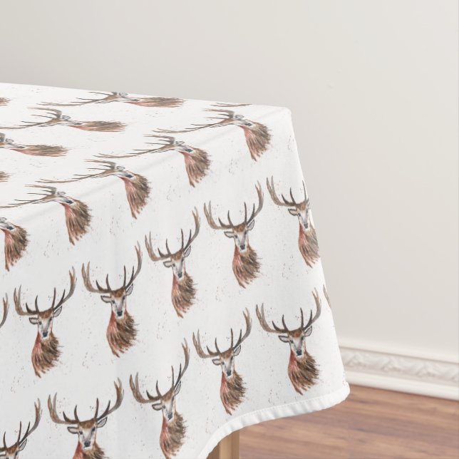 Toalha De Mesa Vedante de Natal Aquarela Animal Festivo (Posição Original)