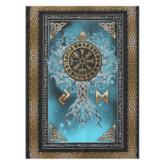 Toalha De Mesa Vegvisir Yggdrasil Rune Viking Nórdico