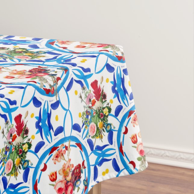 Toalha De Mesa Verão, boho, boêmia, floral, estilo mediterrânico (Posição Original)