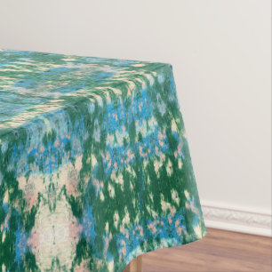 Toalha De Mesa Verde azul do Aqua de Ikat   dos grafites