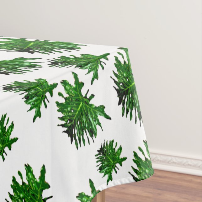 Toalha De Mesa Verde Dracaena Fern Folhas, Tablecloth (Posição Original)