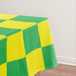 Toalha De Mesa Verde e amarelo verificados