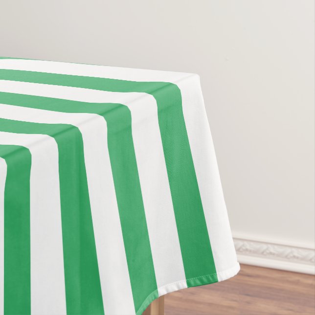 Toalha De Mesa Verde e branco, simples e giros (Posição Original)