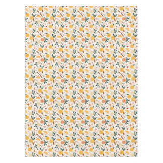 Toalha De Mesa Verde Festivo e Citros Laranja e Canela
